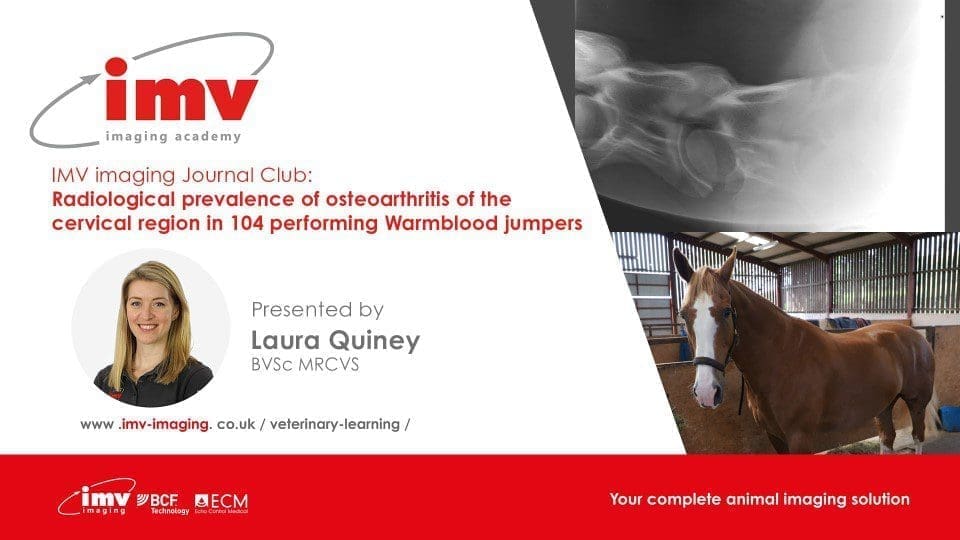 Journal Club - Radiological prevalence of osteoarthritis of the cervical region in 104 performing Warmblood jumpers